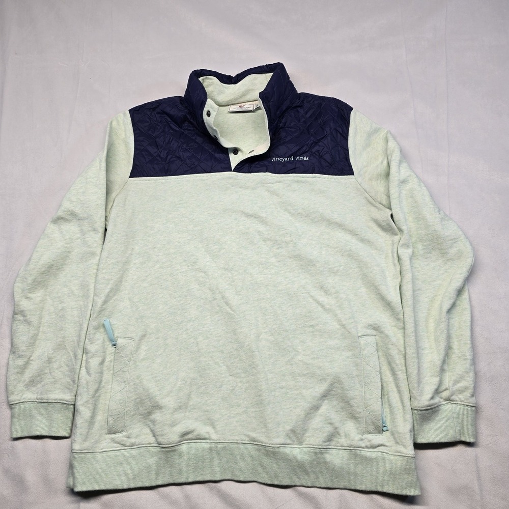 Vineyard Vines Performance Quilted Shep Shirt pullover Medium Women With Hood